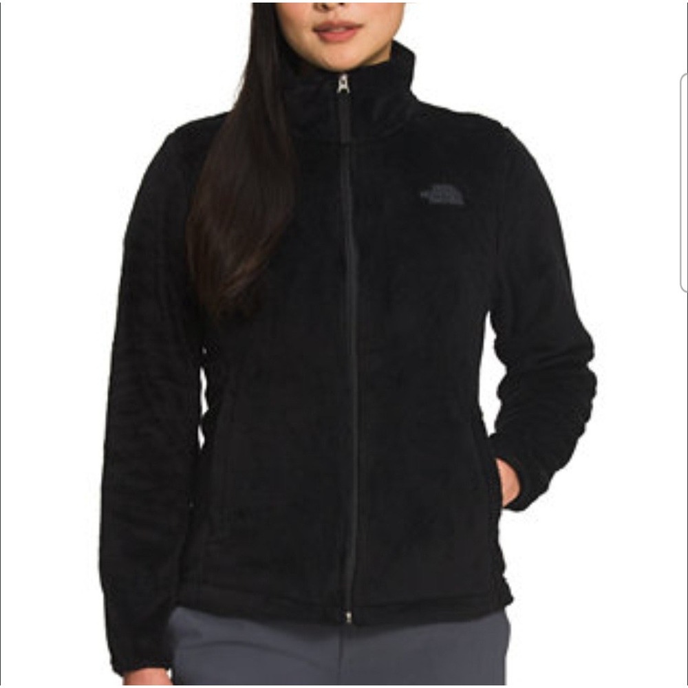 The North Face Womens Osito Teddy Bear Fleece Jacket Black Full Zip XS